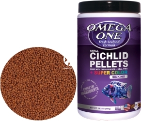 OMEGA ONE Super Color Cichlid Pellets (83331) - Tonący pokarm wybarwiający w granulkach dla pielęgnic