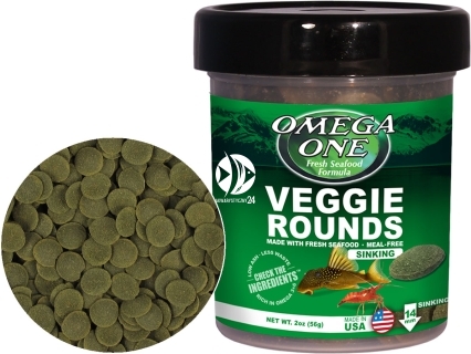 OMEGA ONE Veggie Rounds (05221) - Tonący pokarm w krążkach dla glonojadów