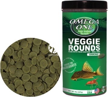 OMEGA ONE Veggie Rounds (05221) - Tonący pokarm w krążkach dla glonojadów