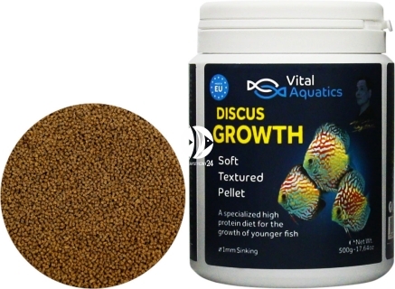 VITAL AQUATICS (Termin: 31.12.2021) Discus Growth 500g - Wysokobiałkowy, tonący pokarm dla paletek