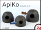 AQUAWILD ApiKo (Gray) (CKG0D0) - Ceramiczny kokos dla pielęgniczek i mniejszych pielęgnic M