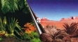 AQUA DELLA Tło dwustronne Jungle + Desert (241-109076) - Fototapeta do przyklejenia na tylną szybę akwarium lub terrarium
