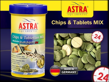 Chips & Tablets Mix (281-130619) - Kompletna mieszanka pokarmów dla wszystkich dennych ryb w akwarium.