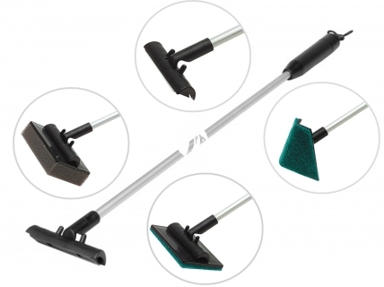 AQUA DELLA Multi-Cleany Skrobak 4w1 (212-102169) - Czyścik akwarystyczny (50cm) na rączce z 4 wymiennymi końcówkami