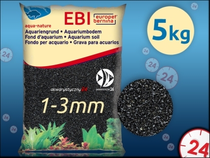 EBI Żwir czarny 1-3mm (257-110522) - Naturalne podłoże do akwarium, nie zmienia parametrów wody.