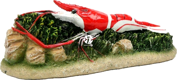 AQUA DELLA Shrimp Red (234-418659) - Ręcznie malowana czerwono-biała krewetka do akwarium