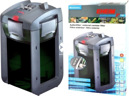 EHEIM Professionel 3e 700 (2078) + 8L AZOO Active Filter 4in1 - Elektroniczny filtr zewnętrzny do akwarium 300-700l