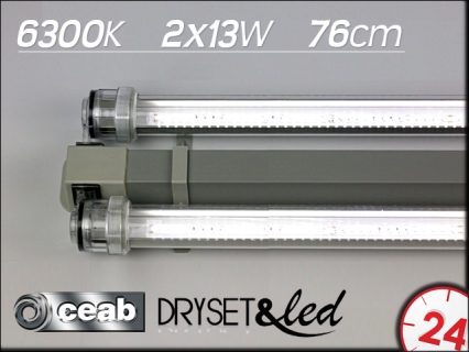 CEAB Dryset&Led 6300K 2x13W 76cm - Zestaw oświetleniowy LED do obudowy/zabudowy