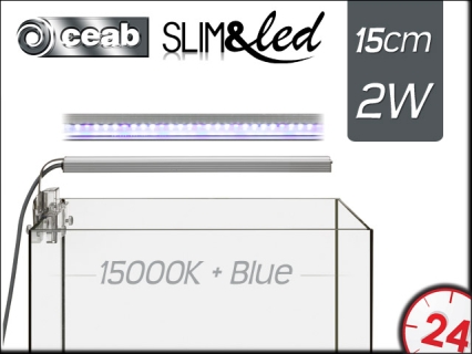 CEAB SLIM&led 15000K+Blue 2W 15cm (SLIM20M) - Oświetlenie Led do akwarium słodkowodnego.