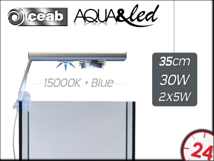 CEAB Aqua&Led 1x30W+2x5W 15000K+Blue (ALCX2600B) - Oświetlenie Led do akwarium rafowego i słodkowodnego