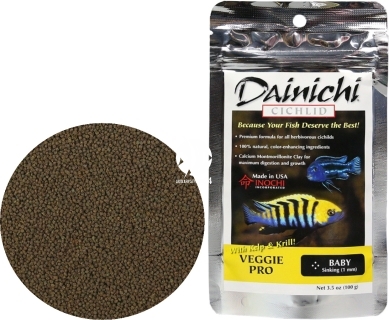 DAINICHI Cichlid Veggie Pro (12101) - Pokarm super premium dla pielęgnic roślinożernych