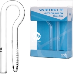 VIV Wlot szklany Orchid Mini 13mm (200-25) - Rurka szklana pasująca na węże 12/16mm