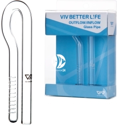 VIV Wlot szklany Lily Pipe Mini 13mm (200-06) - Rurka szklana pasująca na węże 12/16mm