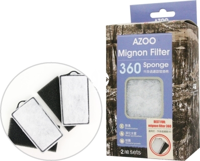 AZOO Mignon Filter Sponge 360 (AZ16057) - Wkłady wymienny do filtra Mignon 360
