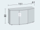 JUWEL Szafka SBX Vision 450 (50343) - Pod akwarium Vision 450, 3 kolory do wyboru