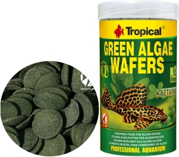 TROPICAL Green Algae Wafers - Roślinne, tonące wafelki ze spiruliną dla glonojadów