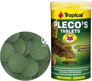 Pleco's Tablets - Pokarm ze spiruliną i dodatkiem drewna dębowego dla dużych zbrojników