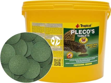 TROPICAL Pleco's Tablets - Pokarm ze spiruliną i dodatkiem drewna dębowego dla dużych zbrojników