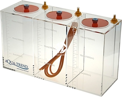 AQUA TREND Zbiornik na Płyny 3x1,5l (ATRS0008) - Zbiornik akrylowy przeznaczony do pobierania płynów dozowanych do akwarium
