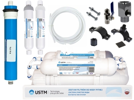 USTM Filtr Osmotyczny (RO 3) - Trzystopniowy filtr osmotyczny do zmiękczania wody w akwarium