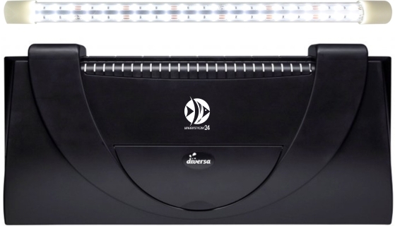 DIVERSA Pokrywa Aristo LED 60x30cm (1x12W) (117396) - Obudowa do akwarium z oświetleniem LED z tworzywa sztucznego
