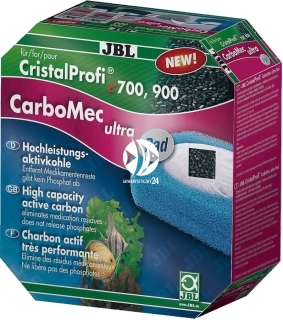 JBL CarboMec Ultra Pad e1500/e1501/e1901 (60168) - Zestaw z wkładem gąbkowym i węglem aktywnym do filtra akwariowego e1500/e1501/e1502/e1901/e1902.