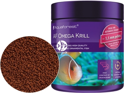 AQUAFOREST AF Omega Krill 120g - Pokarm dla ozdobnych morskich ryb mięsożernych