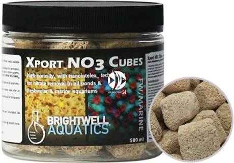 BRIGHTWELL AQUATICS Xport NO3 Cubes (XPCubeN1000) - Ultraporowate, biologiczne medium filtracyjne w kształcie kostek wzbogacone o siarkę elementarną.