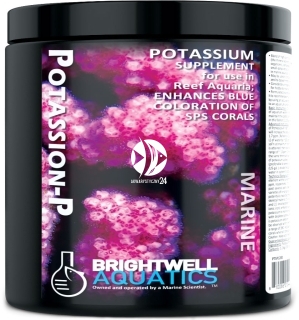 BRIGHTWELL AQUATICS Potassion-P 300g (PTSP300) - Suplement potasu w proszku przeznaczony głównie do akwariów rafowych z koralami SPS.