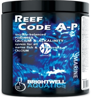 BRIGHTWELL AQUATICS Reef Code A-P (RCAP250) - Zbilansowana formuła w proszku zawierająca jony wapnia i stabilizator zasadowości do akwariów morskich