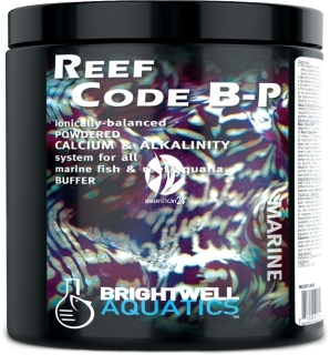 BRIGHTWELL AQUATICS Reef Code B-P (RCBP250) - Zbilansowana formuła w proszku zawierająca jony wapnia i stabilizator zasadowości do akwariów morskich