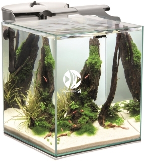 AQUAEL Shrimp Set Duo 35 Biały - Krewetkarium 49l z oświetleniem LED 6500K i 8000K, filtrem i grzałką