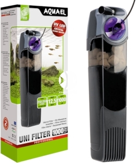 AQUAEL Uni Filter UV - Filtr wewnętrzny z gąbką, ceramiką i lampą UV do akwarium