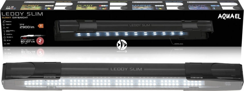 AQUAEL Leddy Slim Sunny D&N (124216) - Oświetlenie do akwarium słodkowodnego, światło dzienne dla roślin