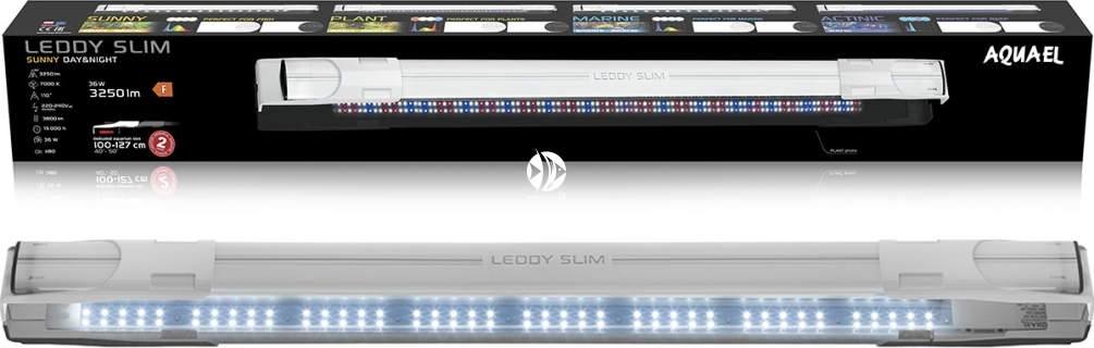 AQUAEL Leddy Slim Sunny D&N (124216) - Oświetlenie do akwarium słodkowodnego, światło dzienne dla roślin