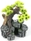 AQUA DELLA Bonsai SM (234-105337) - Ręcznie malowany drzewo bonsai z igiełkami do akwarium (wymiary: 16,5x16,5x18cm)