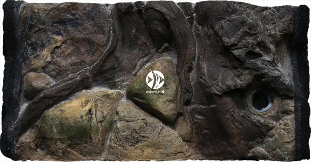 ATG Tło Amazonka (AM50x30) - Tło do akwarium z motywami korzeni i skał, imitujące biotop Amazonii.