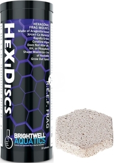 BRIGHTWELL AQUATICS Xport-Ca R.E.E.F. HeXiDiscs (XPCAHD10) - 1.00x1.75x0.50 cala, ceramiczna podstawka pod koralowce