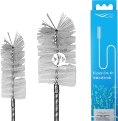 Pipes Brush 155cm (348-2155) - Solidna szczoteczka do rurek i węży akwariowych, 2w1, długość 155cm