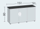 JUWEL Szafka SBX RIO 400/450 (50143) - Pod Rio 450 i akwaria o wymiarach dna 150x50cm, 5 kolorów do wyboru