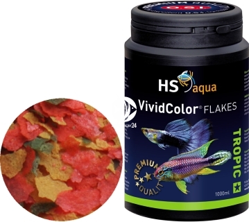 Vivid Color Flakes (0030132) - Pływająco tonący pokarm wybarwiający w płatkach dla ryb tropikalnych