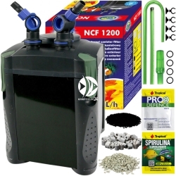 AQUA NOVA NCF-1200 (NCF-1200) - Filtr zewnętrzny do akwarium maks. 400l