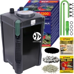 AQUA NOVA NCF-1200 (NCF-1200) - Filtr zewnętrzny do akwarium maks. 400l