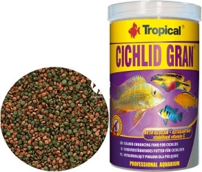 TROPICAL Cichlid Gran - Podstawowy, wybarwiający pokarm granulowany z beta-glukanem dla pielęgnic