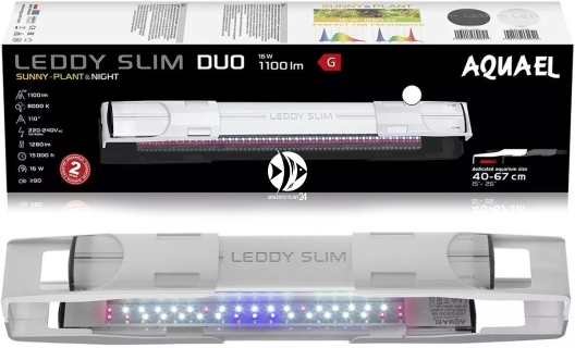 AQUAEL Leddy Slim Duo Sunny Plant&Night (124218) - Oświetlenie LED do akwarium słodkowodnego, światło dzienne dla roślin