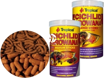 TROPICAL Cichlid & Arowana Sticks - Wybarwiające pałeczki z astaksantyną dla średnich pielęgnic i młodych arowan