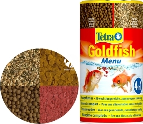 TETRA Goldfish Menu 250 ml (T183803) - Mieszanka 4 pokarm dla złotych rybek i innych rybek zimnolubnych.