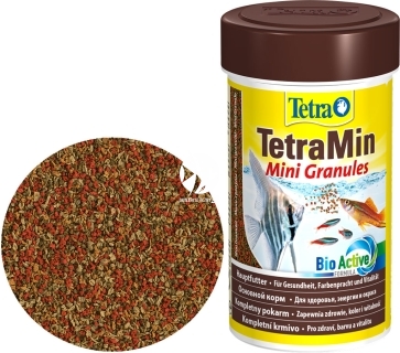 TETRA TetraMin Mini Granules 100ml (T199057) - Tonący pokarm granulowany dla ryb kąsaczowatych i brzanek.