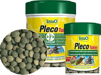 TETRA Pleco Tablets (T199217) - Pokarm w postaci tonących tabletek dla roślinożernych ryb dennych.