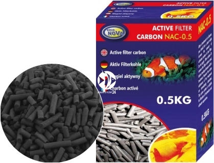 AQUA NOVA Active Filter Carbon (NAC-0.5) - Węgiel aktywny, wkład do filtra oczyszczający i klarujący wodę.